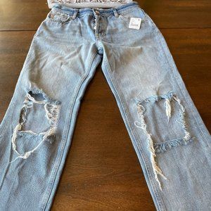 Free People Maggie Mid Rise Straight Leg Jeans NWT